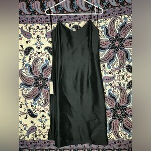 Vintage Ann Taylor Black Mini Form Fitting Silk Dress